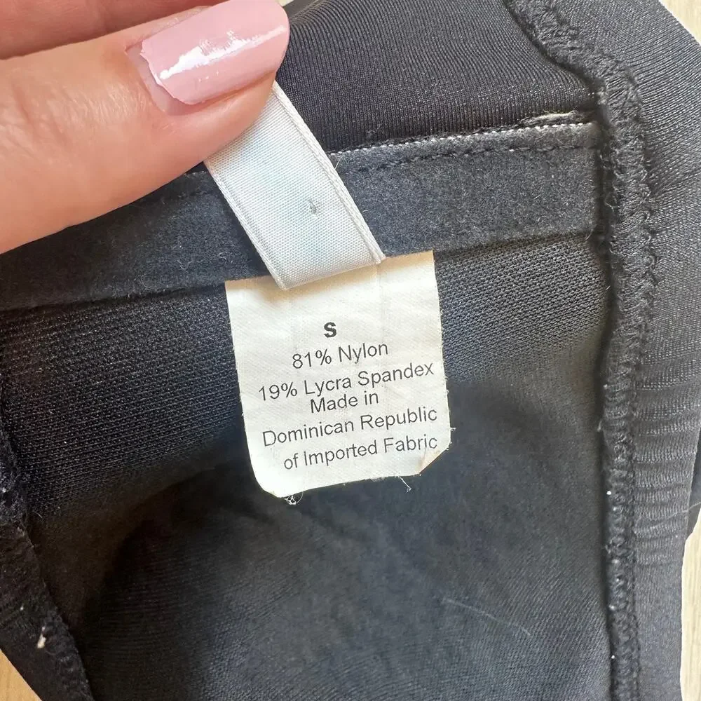J. Crew black bandeau molded self tie back strapless summer bikini top small